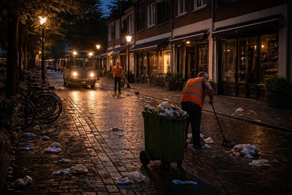 Een avond na een drukke vakantie