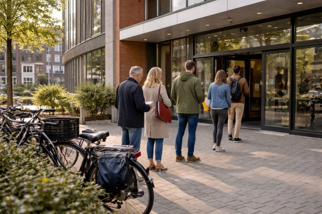 Ochtend Afsprakenlijn bij het stadhuis