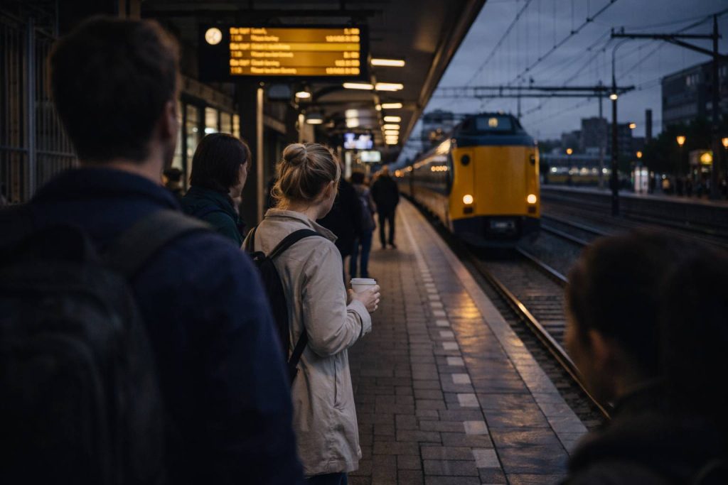 Perron van de avondtrein