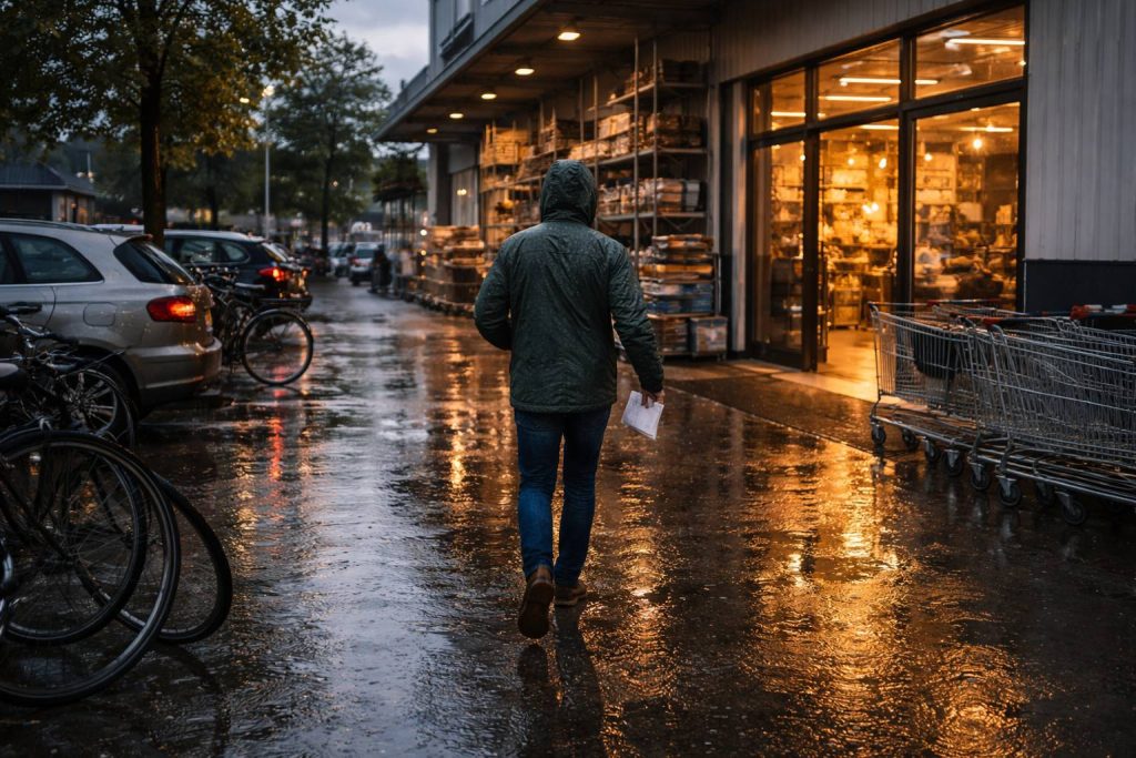 Regen in de late namiddag, snelle reparatie ronde