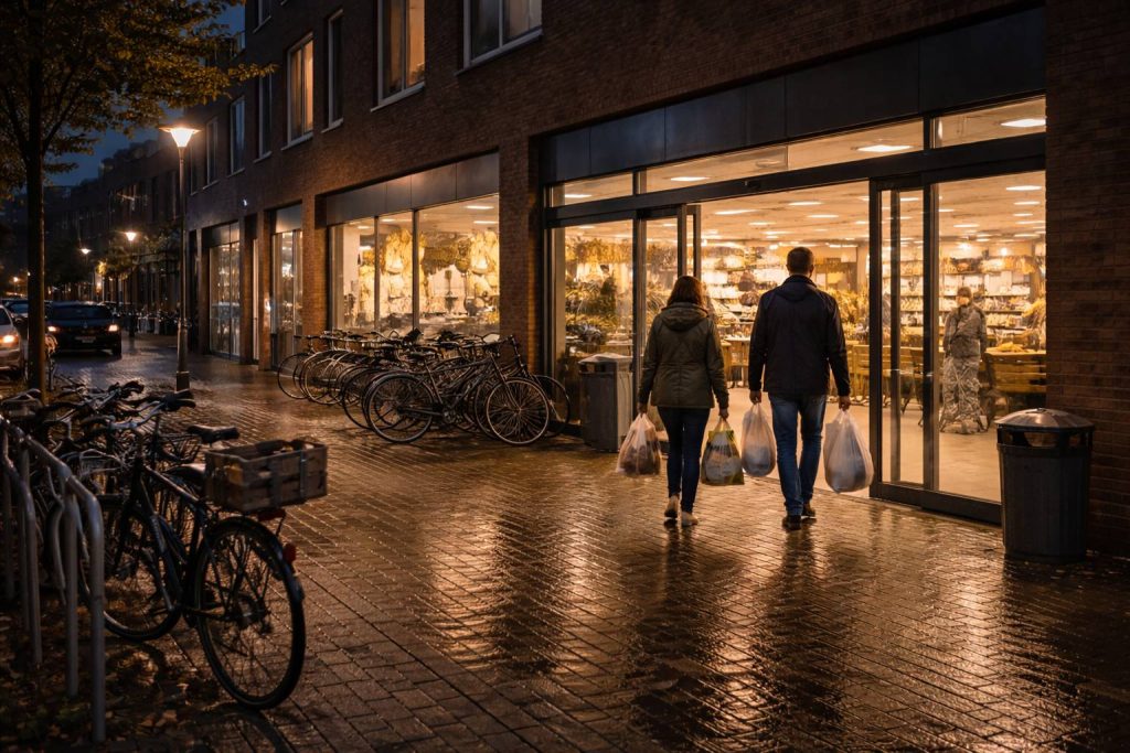 Rustig bezoek in de late avond 2