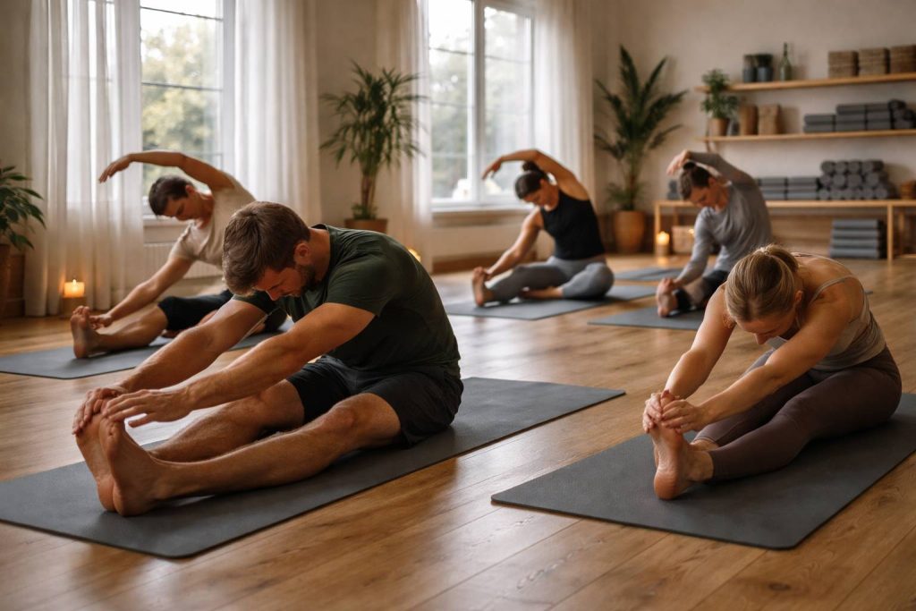 Zondagse rustgevende stretch studio